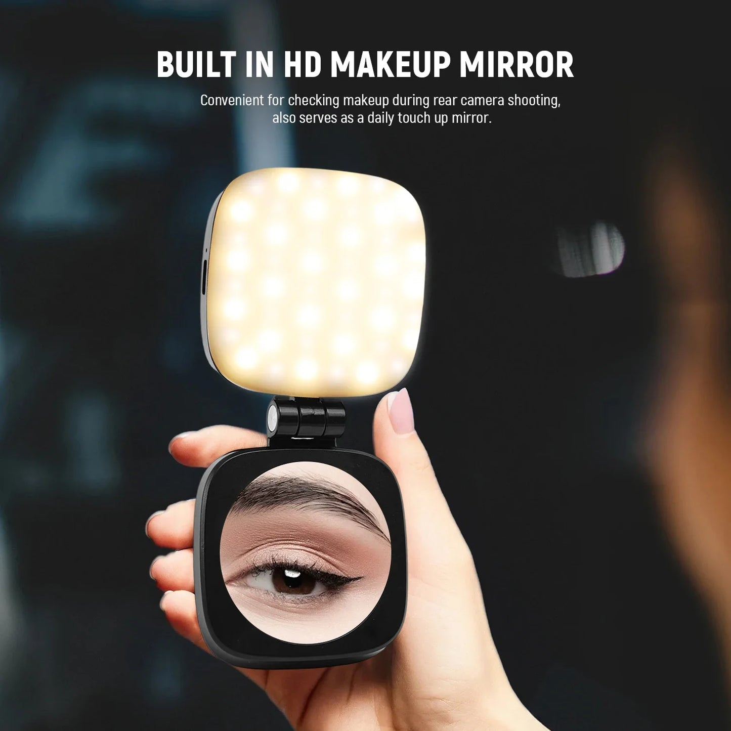 Magnetic Selfie Ring Light with Mirror